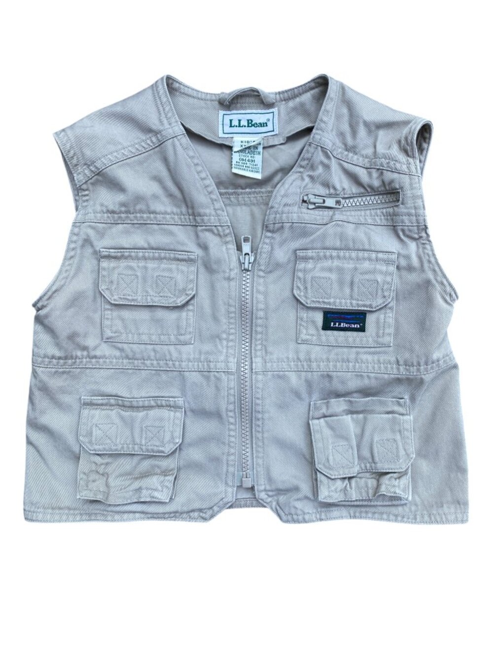 LL Bean Kids Utility Fishing Vest Durable Multi-Pocket Utility Gorpcore Camp-4